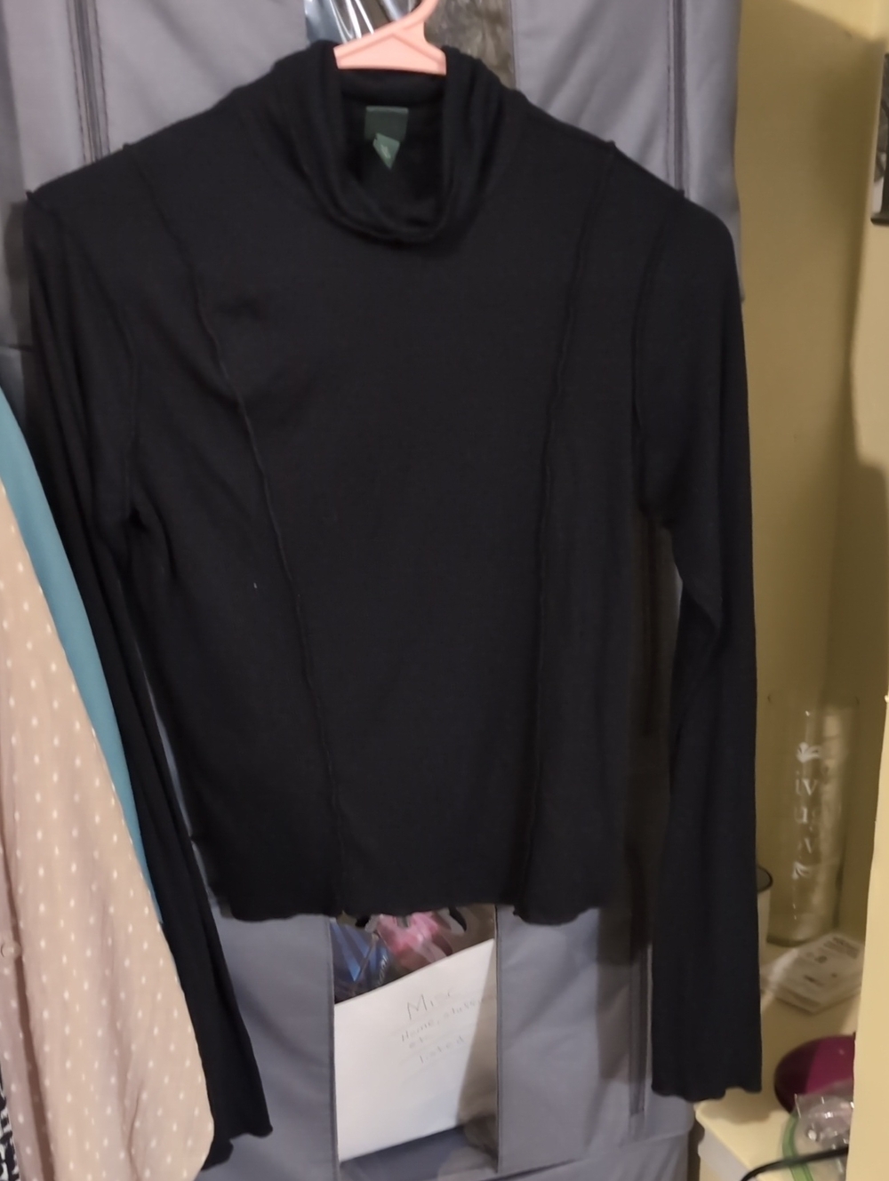wild fable Black Ribbed Turtleneck Sweater